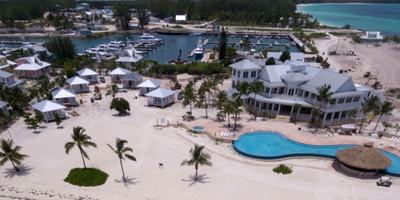 Clubhouse and pool from the beach