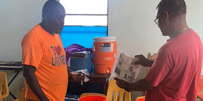 Supplies handed out at a Lillie Renee Foundation distribution day
